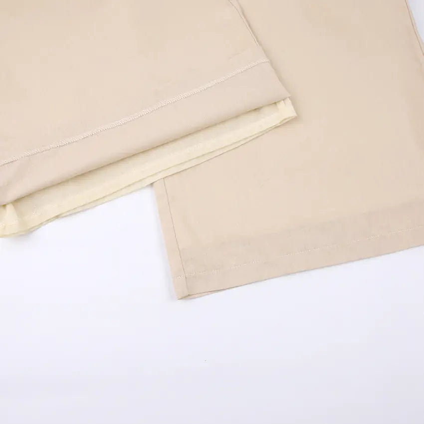 Cotton-Linen Two-Piece Women's Set with Trousers