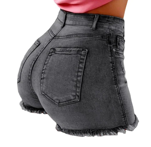 Fringe Denim Shorts