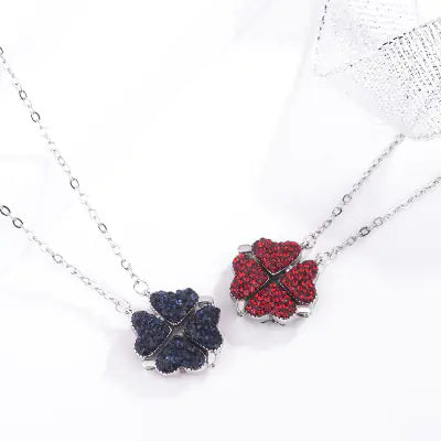 Clover Heart Adjustable Choker Necklace