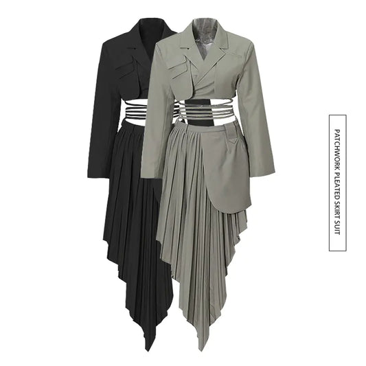Spring Women's Two-Piece Suit with Skirt Set