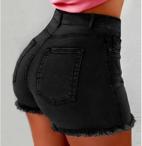 Fringe Denim Shorts