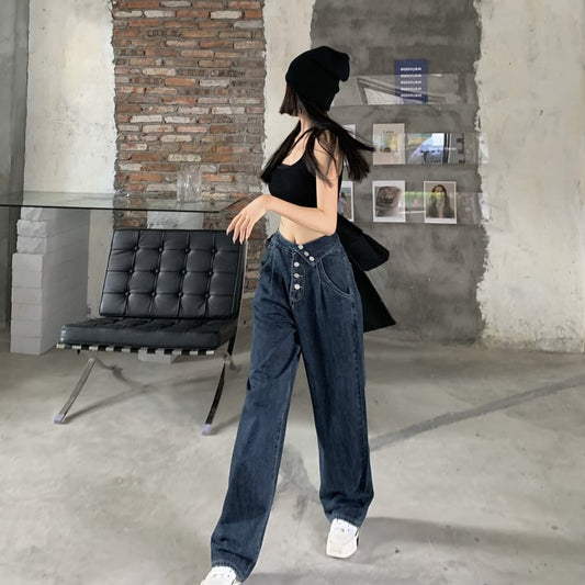 High-Waisted Wide-Leg Jeans