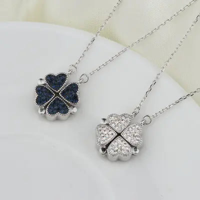 Clover Heart Adjustable Choker Necklace