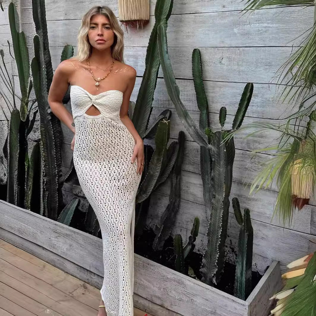Sheer Knitted Palace Dress