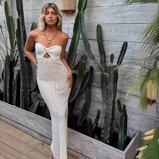 Sheer Knitted Palace Dress