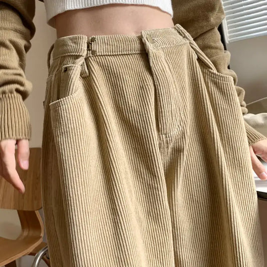 High Waist Corduroy Pants