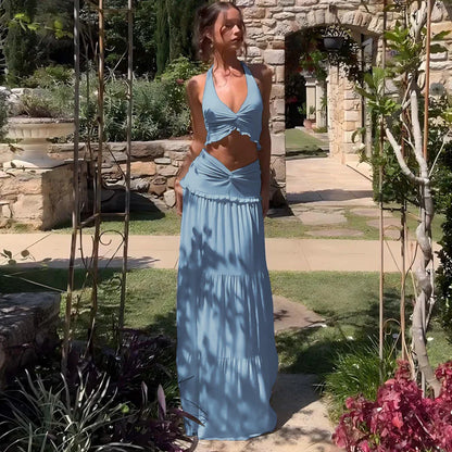 Ruffled Twist Two-Piece Set