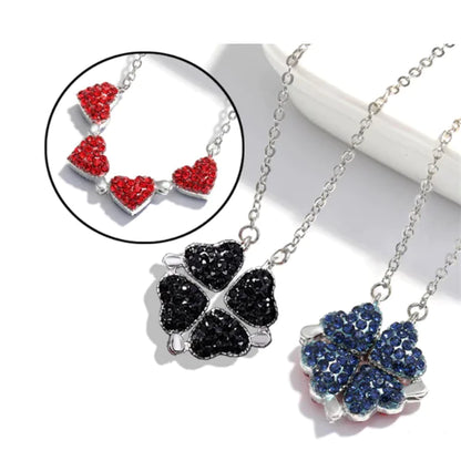 Clover Heart Adjustable Choker Necklace