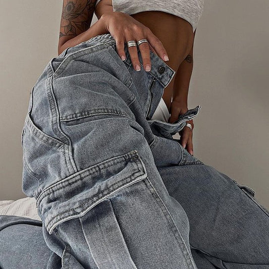 Street Spice Multi-Pocket Denim Cargos