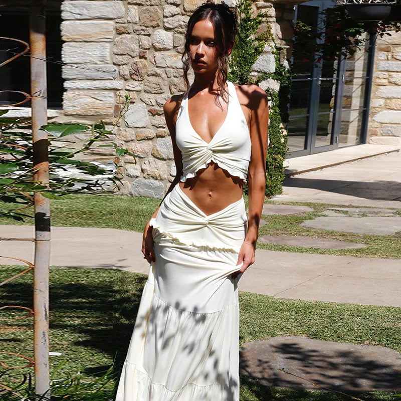 Ruffled Twist Two-Piece Set