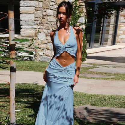 Ruffled Twist Two-Piece Set